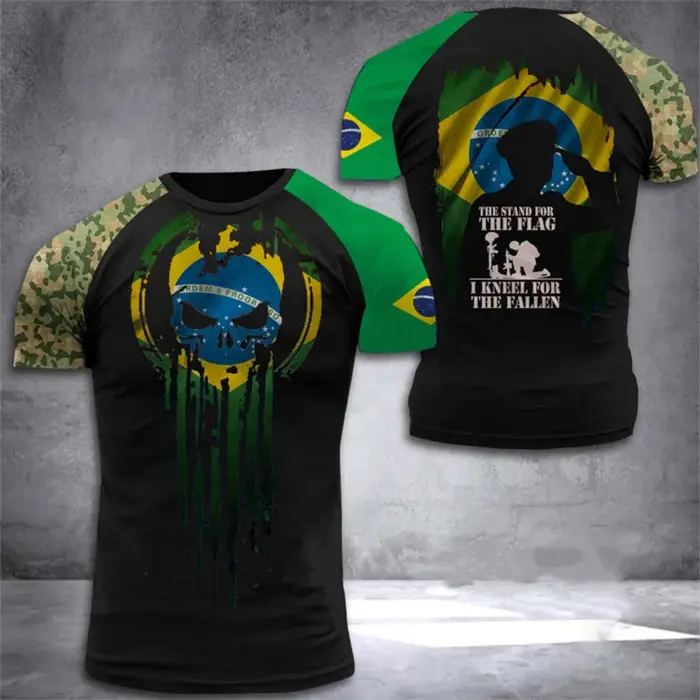 Brésil drapeau hommes T-Shirt impression 3D brésilien