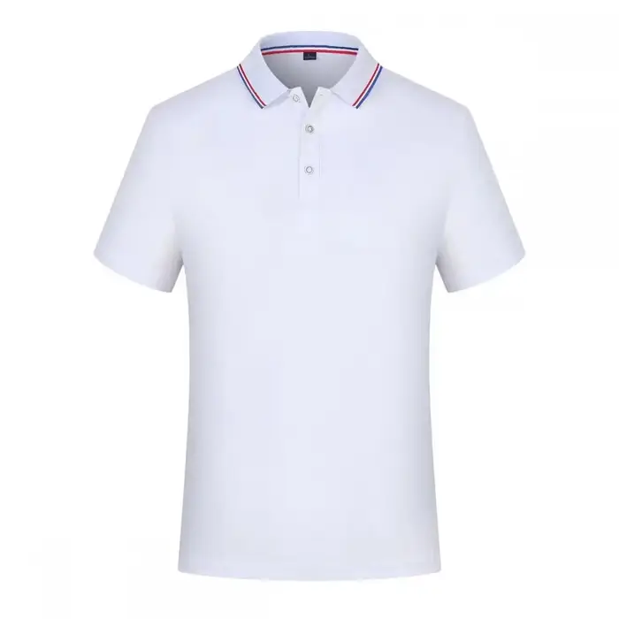 Polo uni pour hommes, col rayé, manches courtes, séchage rapide, respirant, décontracté, pour un usage quotidien, vêtements de travail