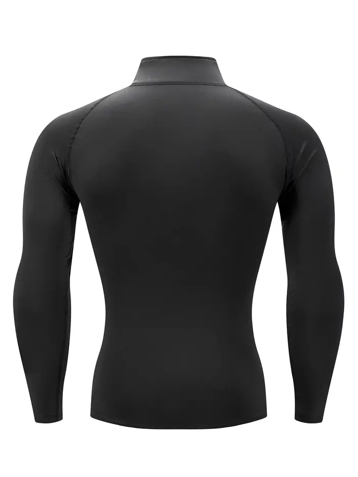 Hommes à manches longues entraînement vêtements de Compression chemises de Fitness mince T-shirt de gymnastique haut de