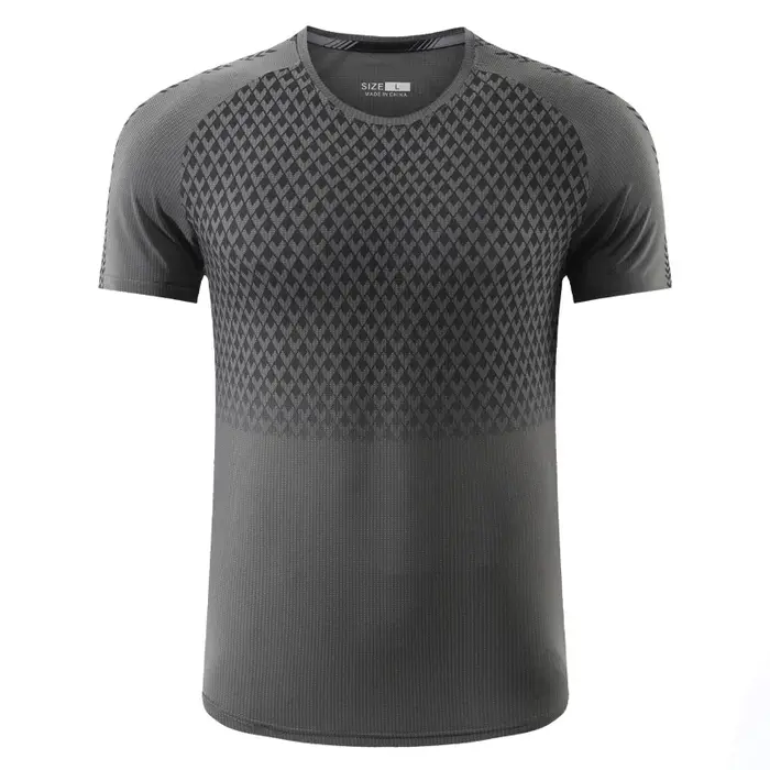 Sport impression chemises mode respirant Muscle musculation hommes à manches courtes gymnastique entraînement séchage rapide en plein air t-shirts