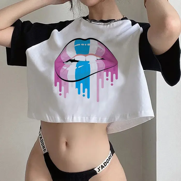 Femboy esthétique fée grunge gothique crop top fille Kawaii vintage