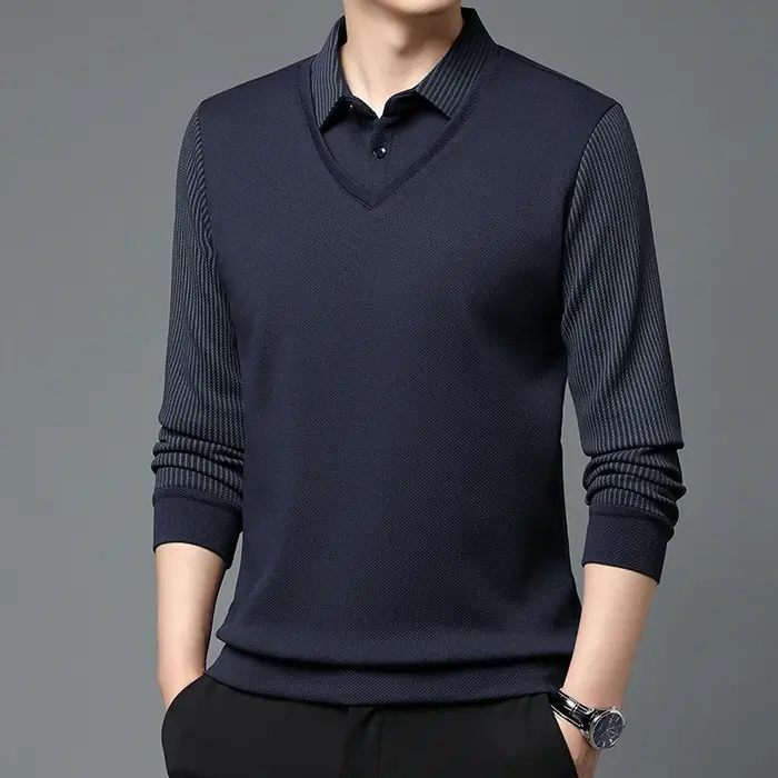 Polo à manches longues pour homme