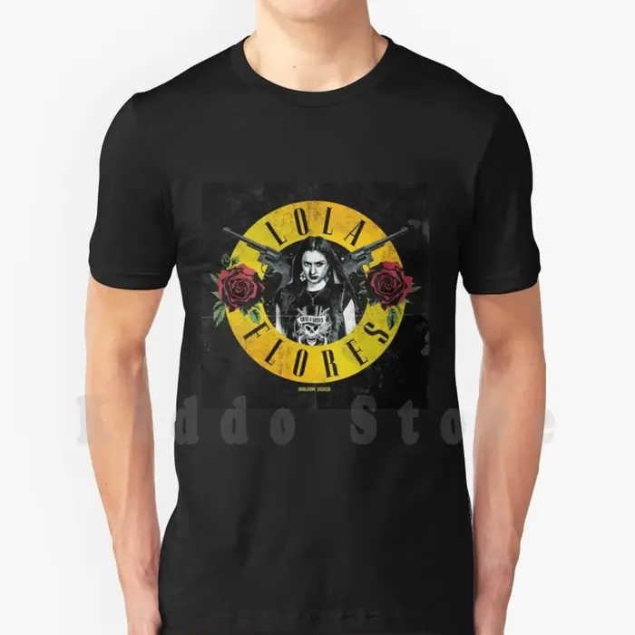 Camiseta Lola Flores t-shirt hommes coton coton S-6xl Lola Flores cul Lola Flores pistolets et Roses