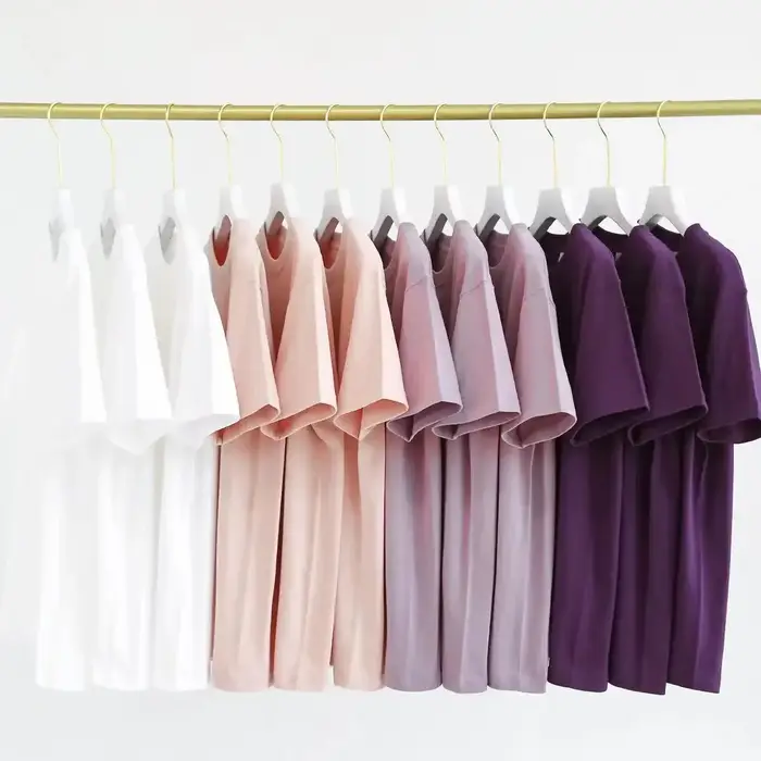 T-shirt d'été violet à manches courtes pour hommes et femmes