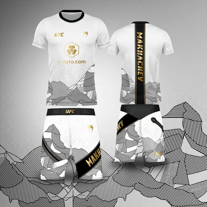 Ensemble de t-shirt et short UFC Top Fighters Islam Makhachev Combat Fighting Event