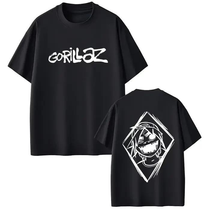T-shirt graphique Rock Band Gorillaz pour hommes et femmes
