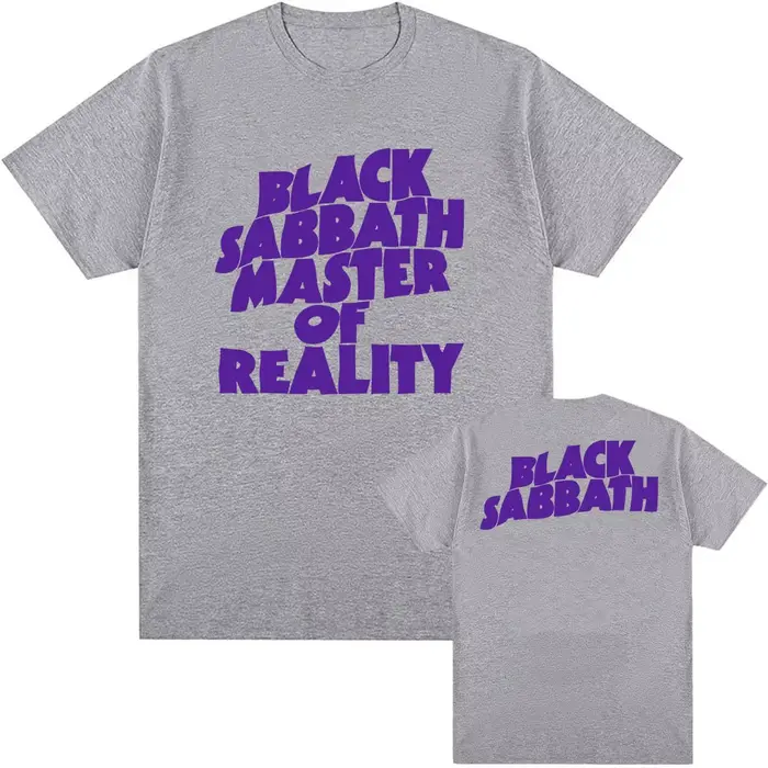 Black Sabbath Master of Reality T-shirt Summer Cotton Short Sleeve Tshirts Grunge Rock Band Fashion T Shirt Men Women Clothing