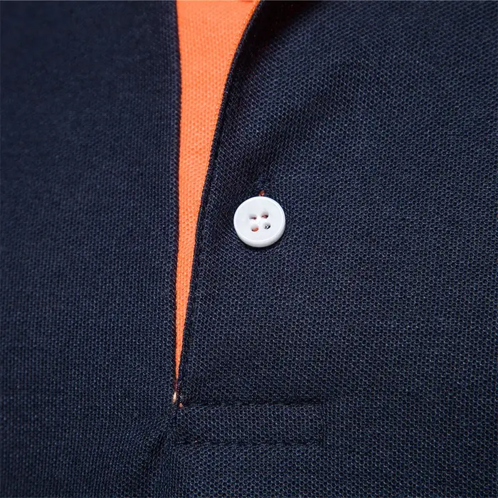 AIOPESON brodé 35% coton polo homme décontracté couleur unie Slim Fit