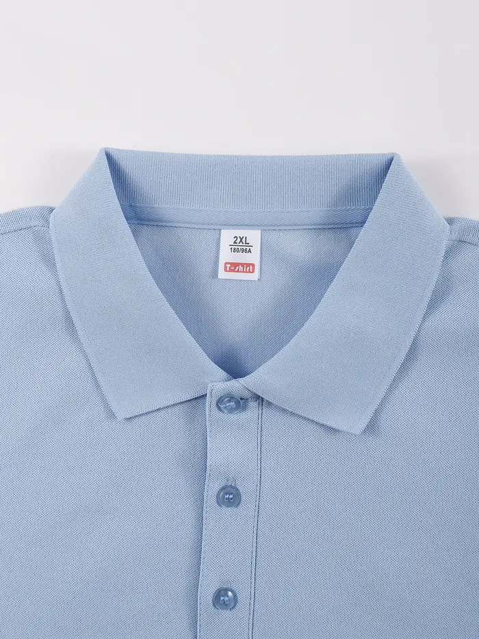 Polo basique à manches longues pour hommes
