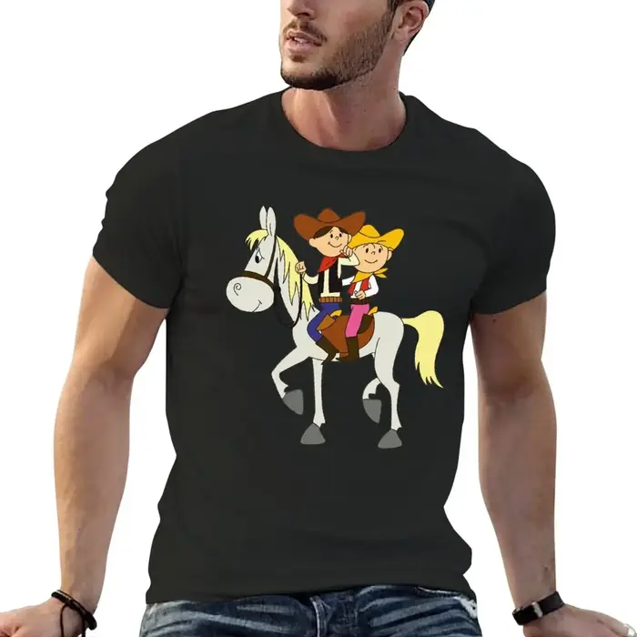 Bolek I Lolek Cowboys T-Shirt pour hommes, graphique, scopique, mignon, médicaments, surdimensionné,