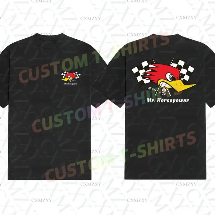 Hommes M. T-shirt décontracté graphique Horsepower Muscle Car Hot Rod