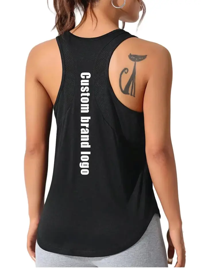 Débardeurs Personnalisables pour Femmes – Logo DIY – Été – Basiques – Séchage Rapide – Gilet de Spor
