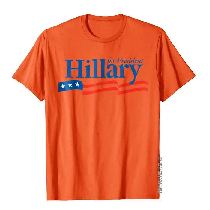 T-Shirt en coton pour homme, vêtement de Fitness européen, hilary clington, pour le président, 2016