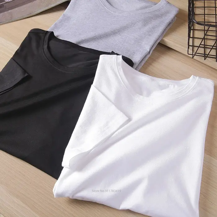 T-shirt noir en coton pour hommes, style à la mode, taille européenne, 343