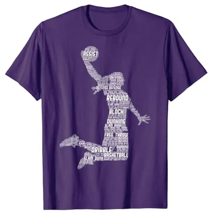 T-shirt graphique de basket-ball pour filles et femmes