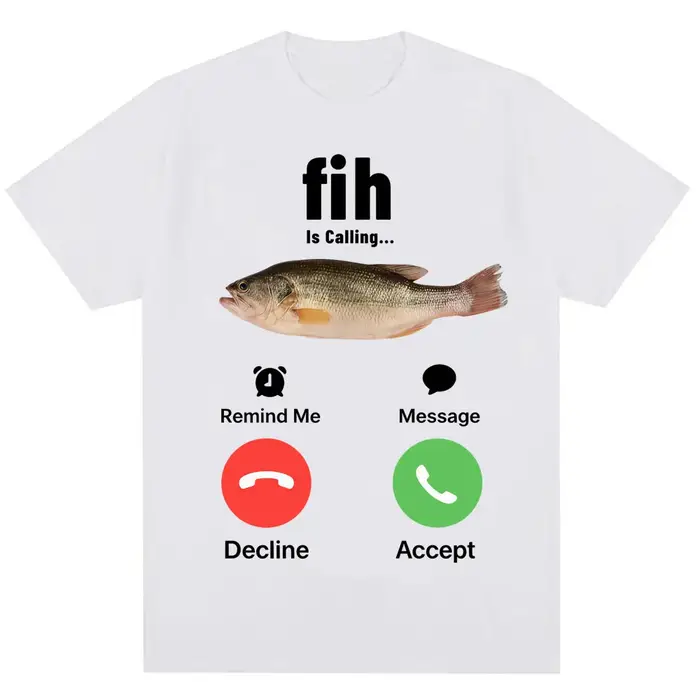 T-shirt humoristique « Fih Is Calling Meme » pour hommes et femmes