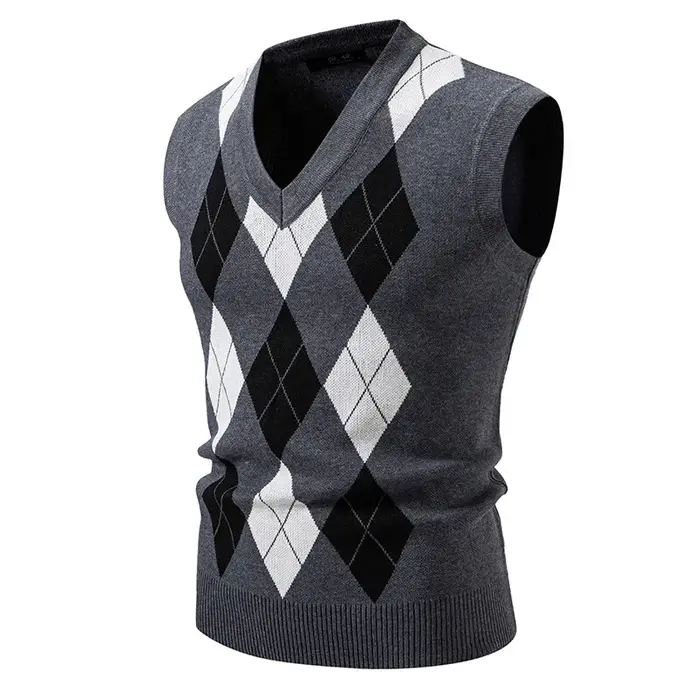 Gilets en tricot sans manches pour hommes
