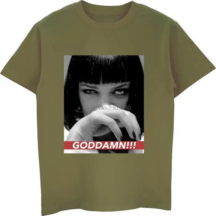 Mia Wallace Quentin film Pulp Fiction T-Shirts hommes coton à manches courtes T-Shirt Hip Hop T-Shir