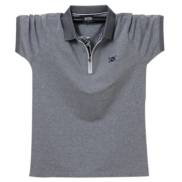 Polo Décontracté à Manches Courtes pour Homme, Vêtement à Revers, Fermeture Éclair, Respirant, Demi-