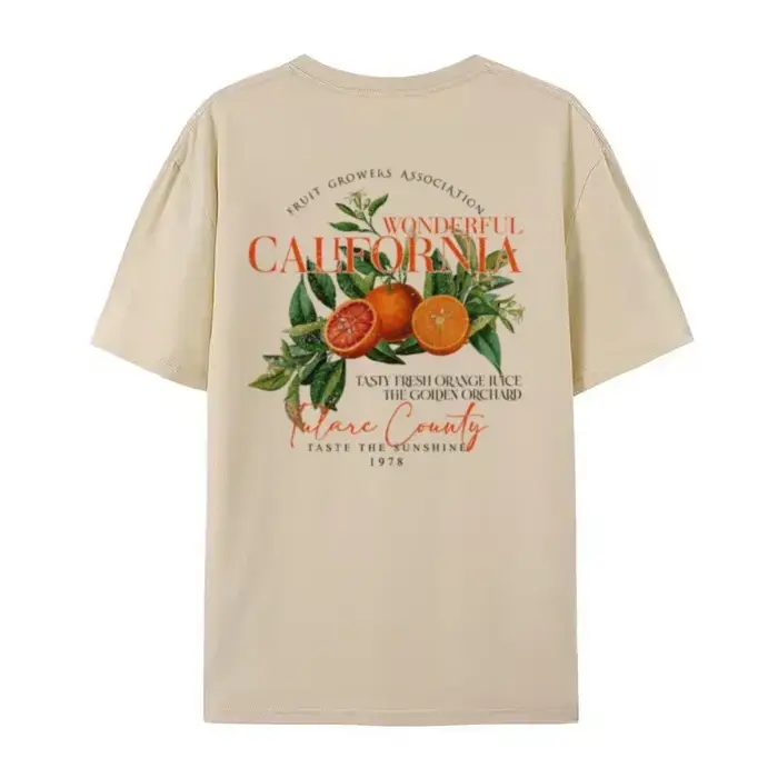 T-shirt rétro orange californien pour femme