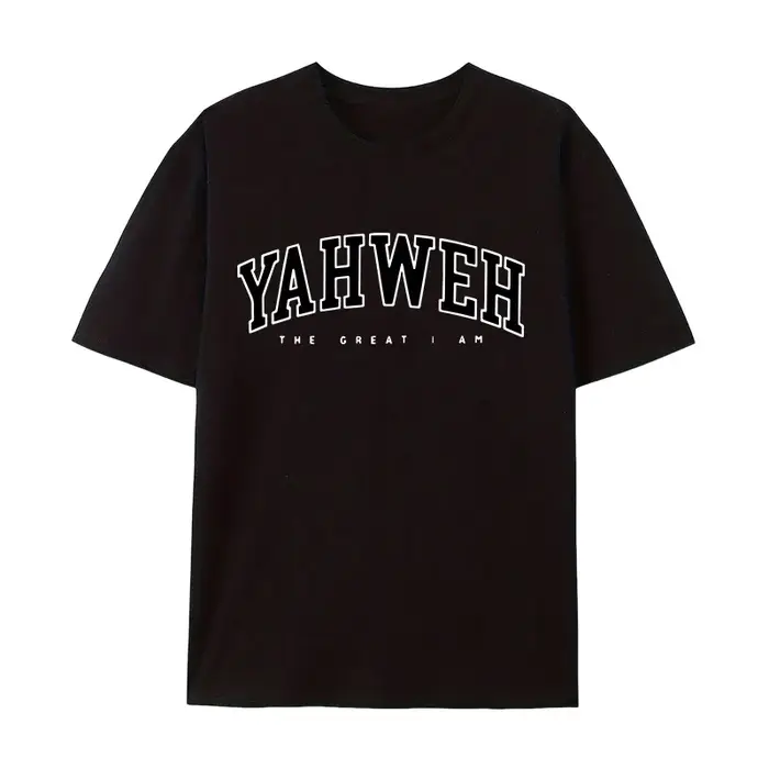 YAHWEH T-shirts imprimés pour hommes de haute qualité 100% coton col rond manches courtes hauts été quotidien