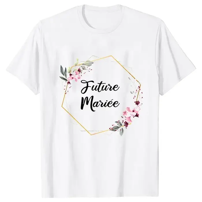 T-shirts de mariage de mariée français EVJF Future Team hauts