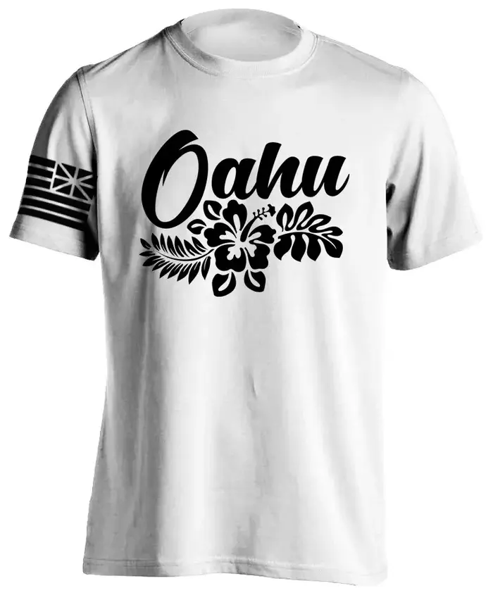 T-shirt 100 % coton à imprimé surf hawaïen pour l'été