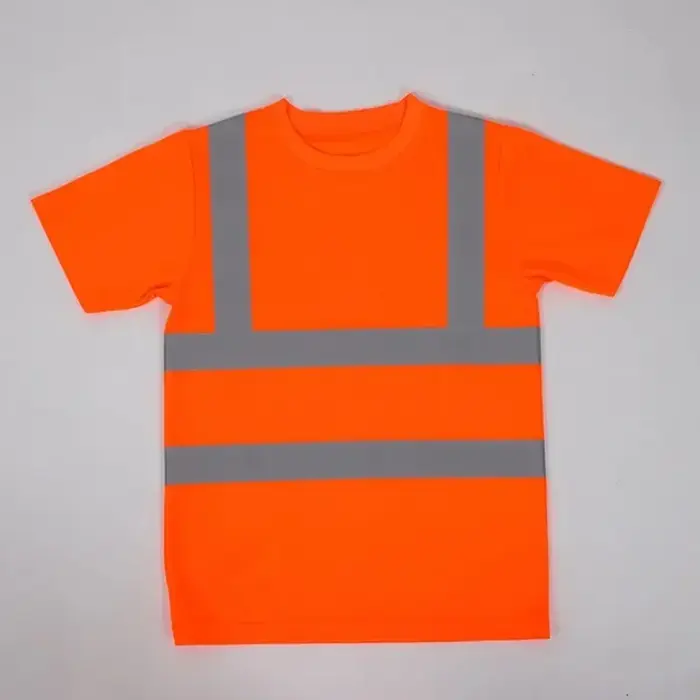 T-shirt réfléchissant extérieur Fluorescent haute visibilité sécurité travail chemise respirant