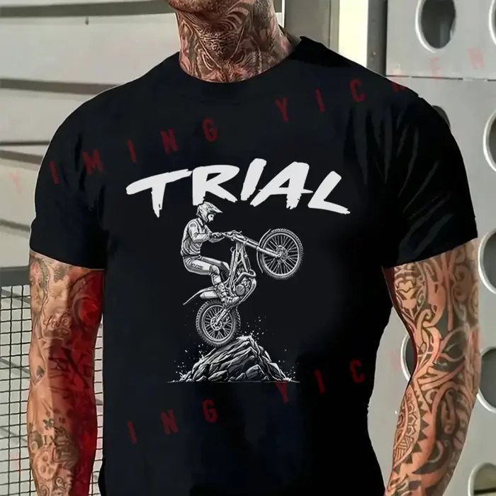 T-Shirt à manches courtes et col rond pour hommes