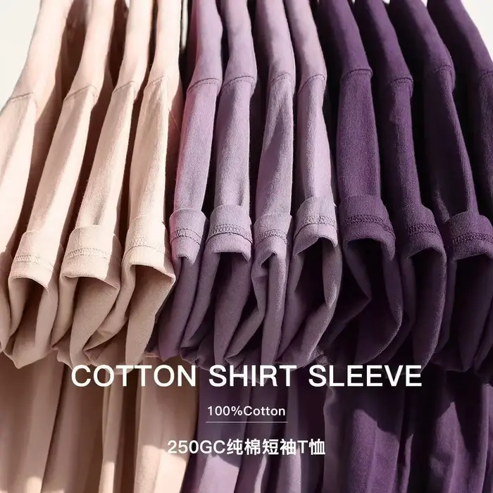 T-Shirt d'été à manches courtes violet pour hommes et femmes