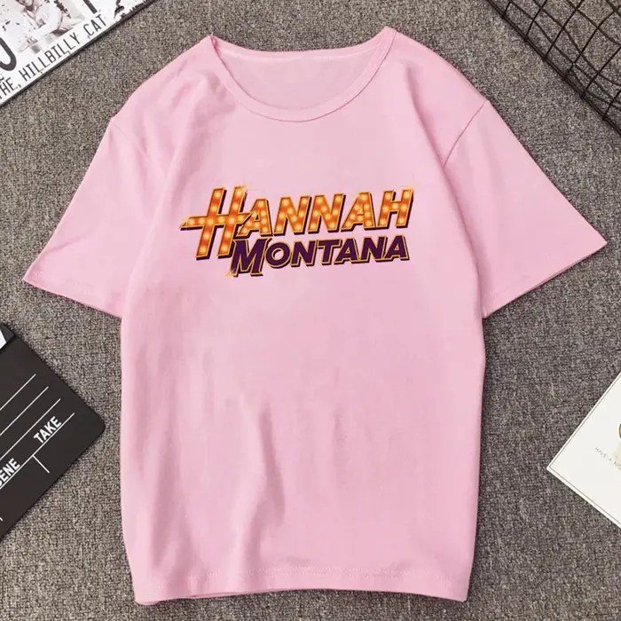T-shirt Hannah Montana pour femme, harajuku dollette, chemise amusante, jojifuku, vintage, vente de 