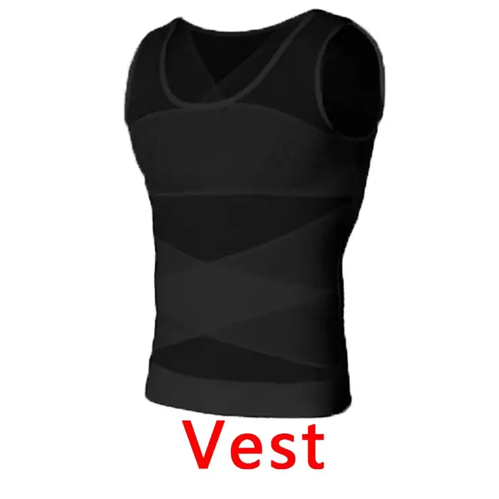 Hommes Compression gilet minceur maillot de corps Shaper poitrine