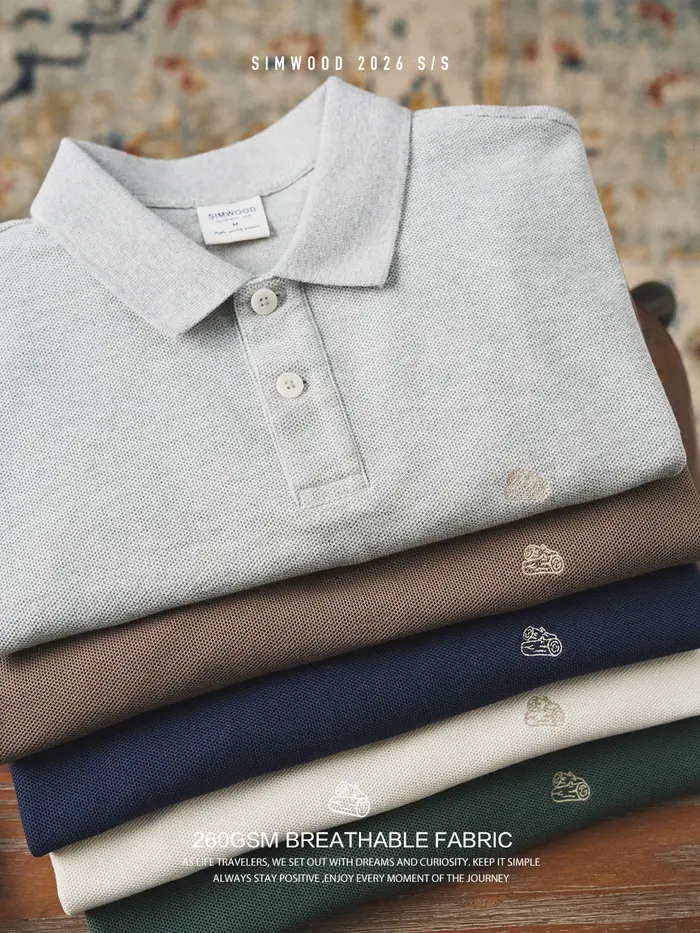 SIMWOOD 2026 Nouveaux Polos Oversize d'Été pour Hommes – Respirants