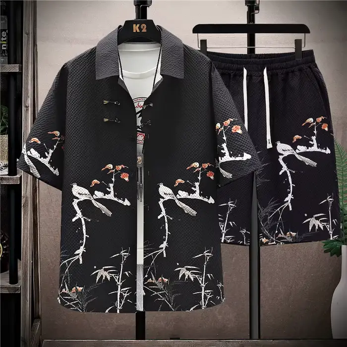 Chemises + Objectifs 2024 nouveau style été mode Sportedly hommes ensembles décontractés