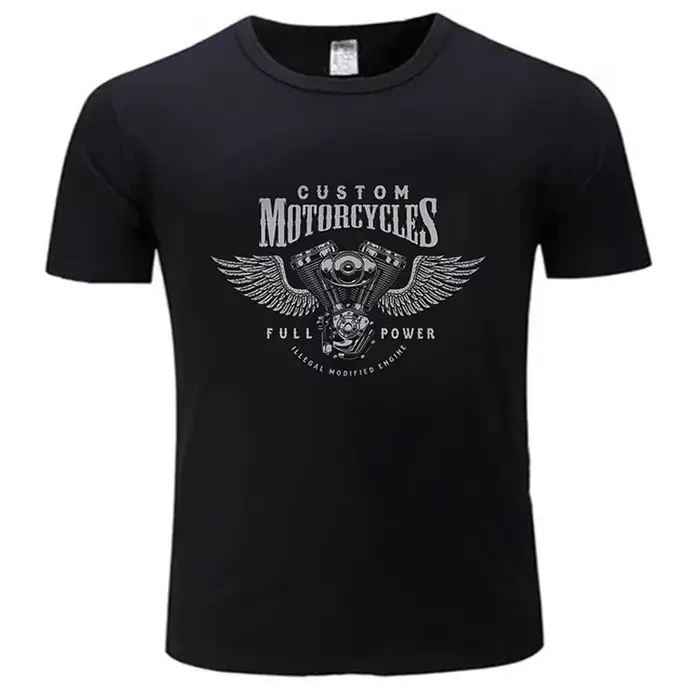 T-shirt Davidson 2026 Nouveau Motif Moteur Moto Mélange Coton Homme Femme Unisexe Coupe Oversize Épais Streetwear Motard