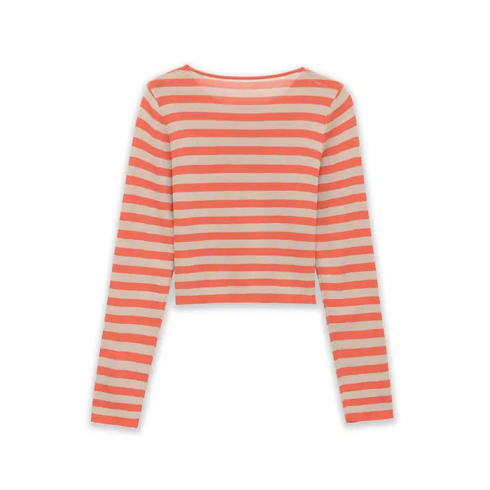 T-shirts rayés à manches longues slim pour femmes