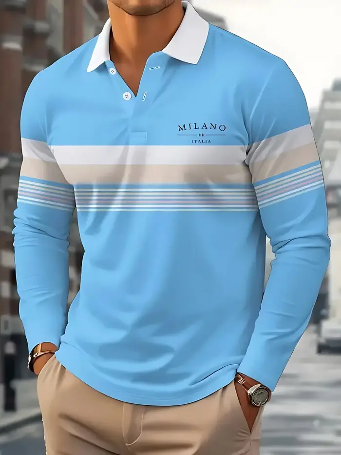La nouvelle chemise POLO douce pour la peau pour hommes de printemps et d'automne 2025 est un vêteme
