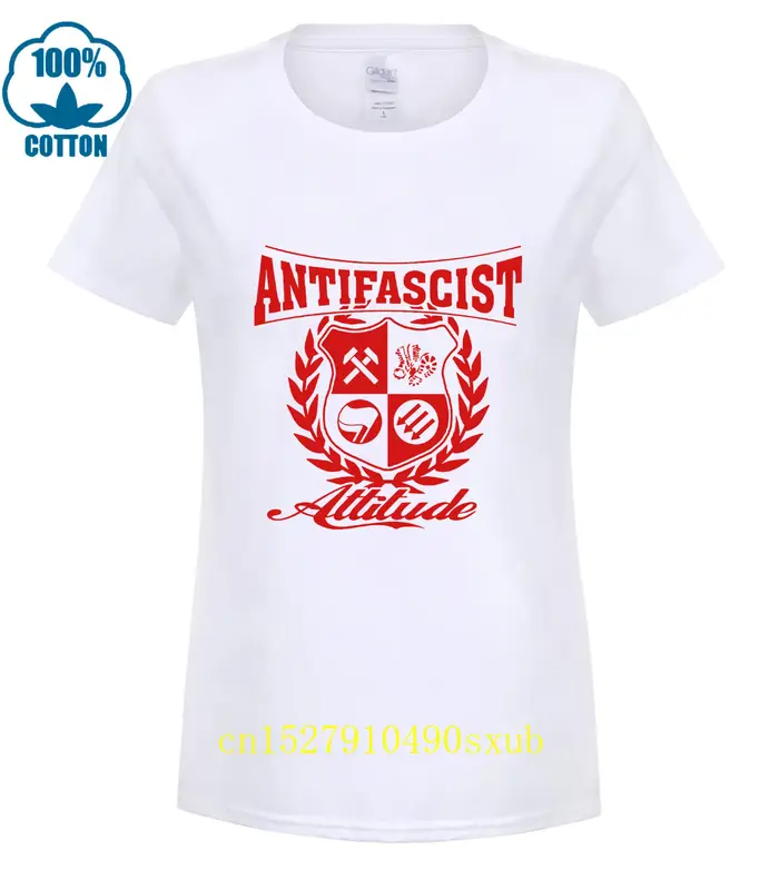 T-shirt col rond homme, décontracté et cool, à la mode, antifasciste