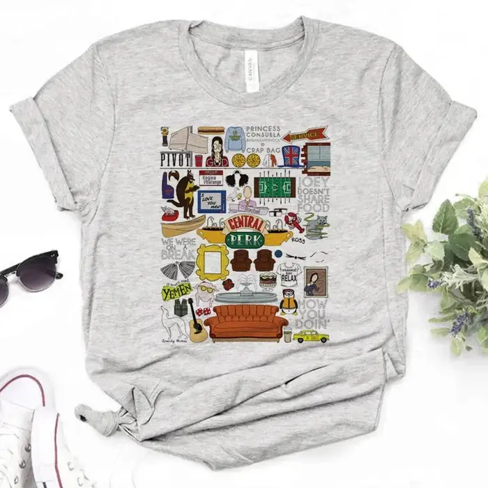 T-shirts fille Designer Streetwear vêtements japonais amis Chandler