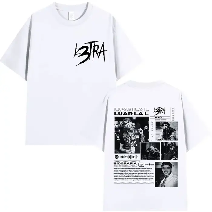 Rappeur Lune La L L3tra Album 2025 T-shirt graphique homme Hip Hop gothique manches courtes coton