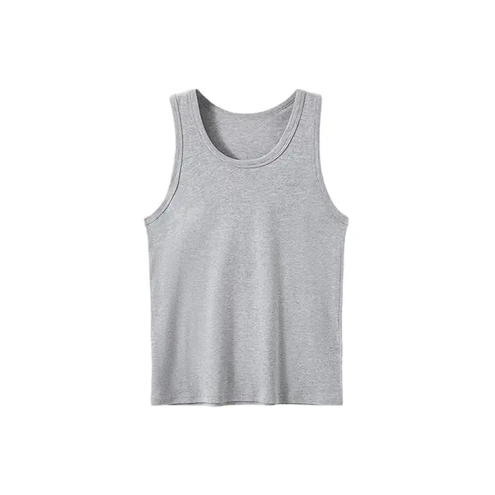 T-shirt à épaules fines pour hommes, 1/3 pièce, pour toutes les saisons, style jeune, couleur unie, sportif et confortable, adapté à la tenue à la maison