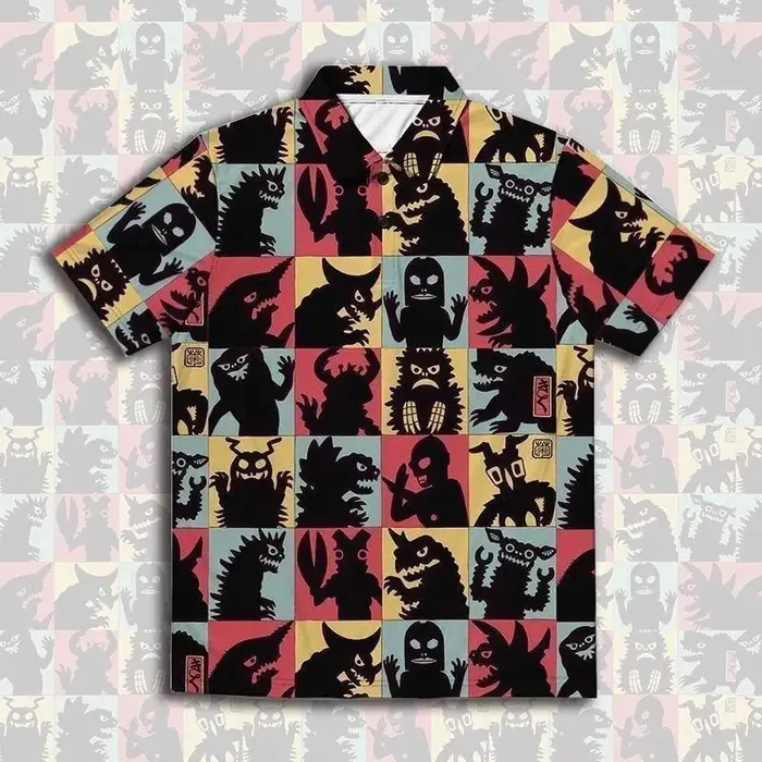 Nouveau T-shirt Godzilla dessin animé, Silhouette de monstre, Anime, à manches courtes, pour hommes