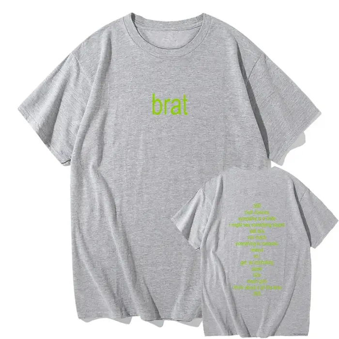 Charli Xcx avec invité spécial Shygirl T-Shirts Brat Album hommes femmes vêtements esthétique unisexe Streetwear été coton t-shirt hauts