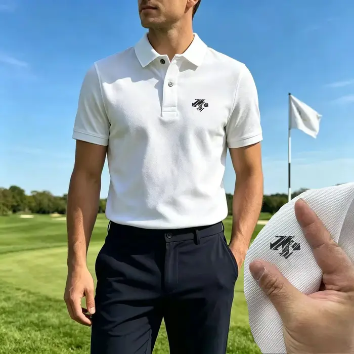 Polo homme été, mode haut de gamme, broderie, haut de golf, 100% coton pur, manches courtes, t-shirt