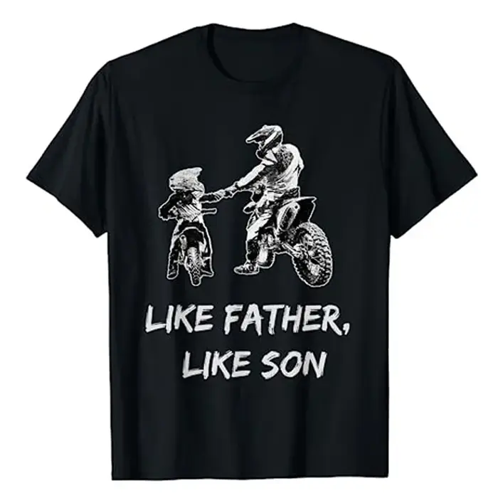 T-shirt graphique comme un père et un fils, chemise de motocross, T-shirt de vélo, T-shirt de moto, 