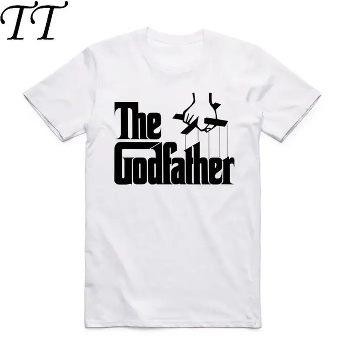2019 hommes imprimer célèbre film le parrain classique t-shirt col rond à manches courtes été
