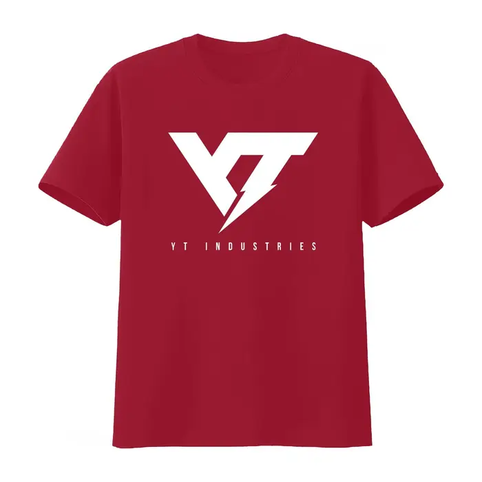 T-shirt imprimé logo Yt Industries pour homme et femme, style streetwear tendance, respirant, collection été 2026