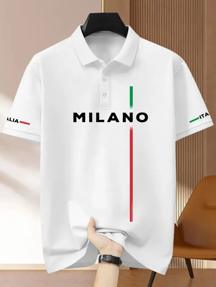 Polo décontracté tendance pour homme, polo rayé anglais, tissu confortable et élégant pour polo à ma