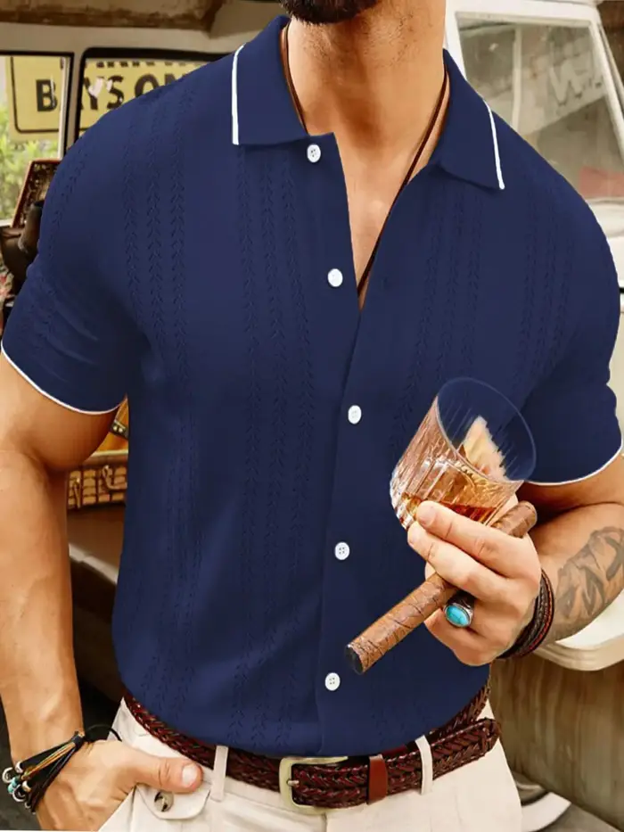 Polo tricoté pour hommes