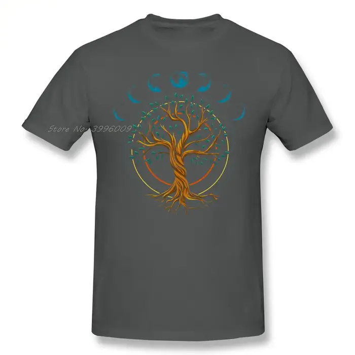 Arbre de vie rétro t-shirts femmes homme T-shirt coton été